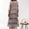 Toochki Women's Multi Color Zig Zag Printed Rayon Stitched Co-Ord Set | Relaxed Fit for Women | Two Piece Set Top & Plazzo | 3/4 Sleeve Cord Dress for Women | Fashionable - Image 4